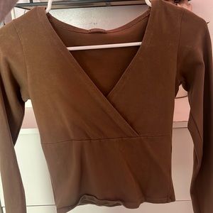 1 size fits all brown Brandy Melville Long sleeve